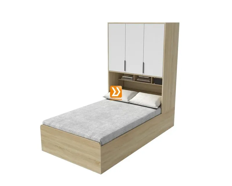 Hệ giường tủ bàn kết hợp cho phòng nhỏ 8m2 nhà chị Hồng Mơ - Ảnh 5