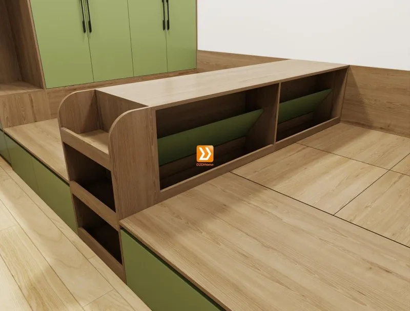 Hệ giường tủ đối xứng cho 2 bé trai nhà chị Tâm Tâm - Ảnh 5