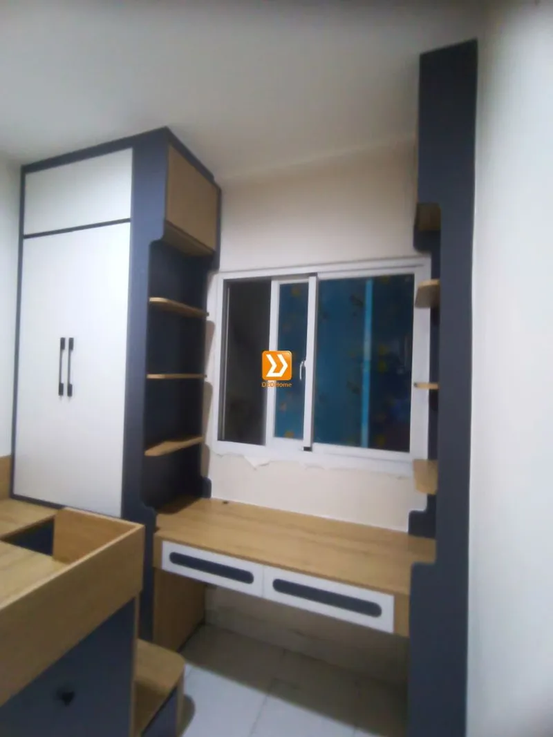 Phòng ngủ với hệ giường tủ bàn kết hợp nhà chị Hà - Ảnh 7