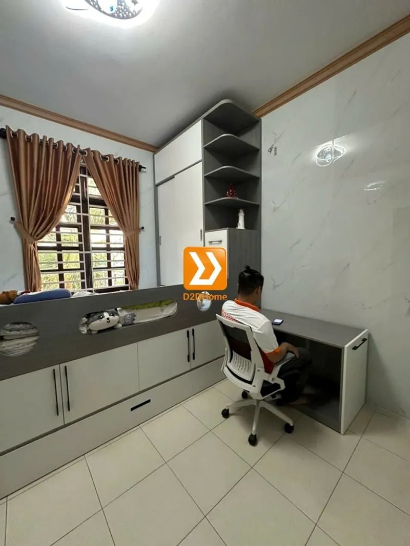Phòng ngủ cho bé với hệ giường tủ bàn kết hợp nhà chị Phượng - Ảnh 7