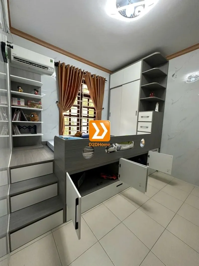 Phòng ngủ cho bé với hệ giường tủ bàn kết hợp nhà chị Phượng - Ảnh 9
