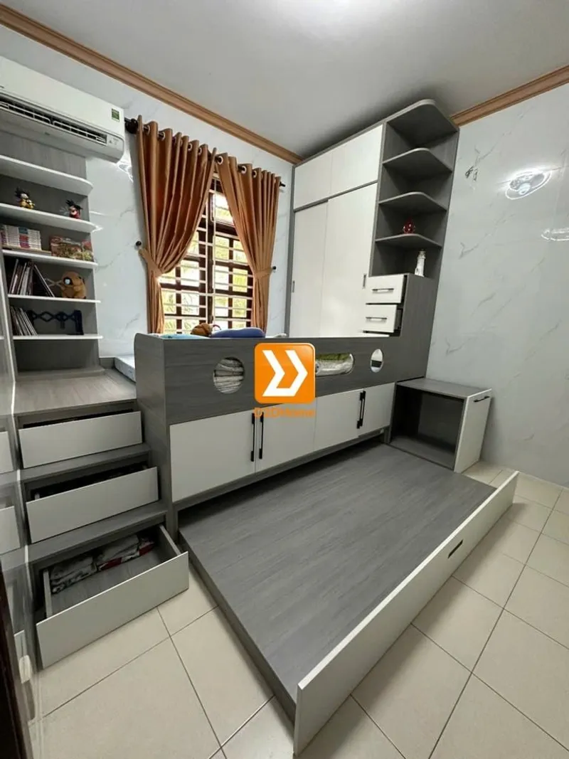 Phòng ngủ cho bé với hệ giường tủ bàn kết hợp nhà chị Phượng - Ảnh 12