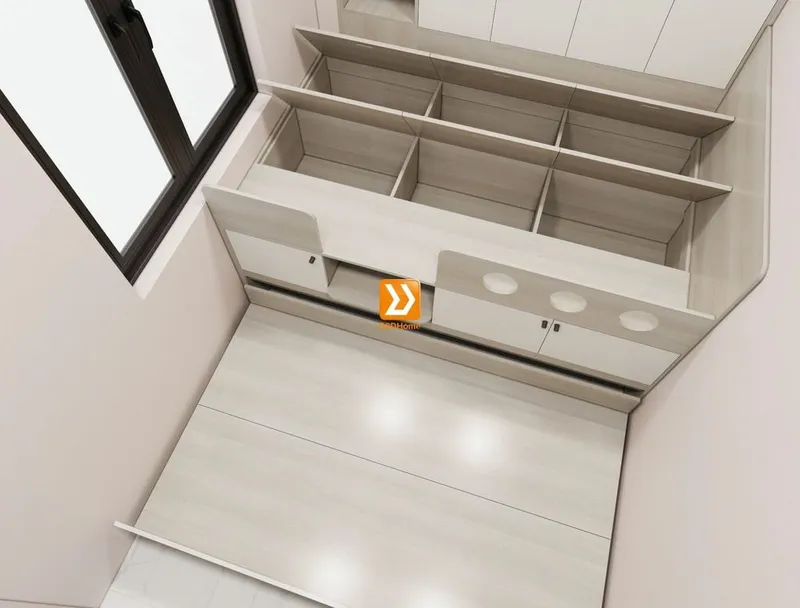 Phòng ngủ cho bé với hệ giường tủ bàn kết hợp nhà chị Jia Fong - Ảnh 4