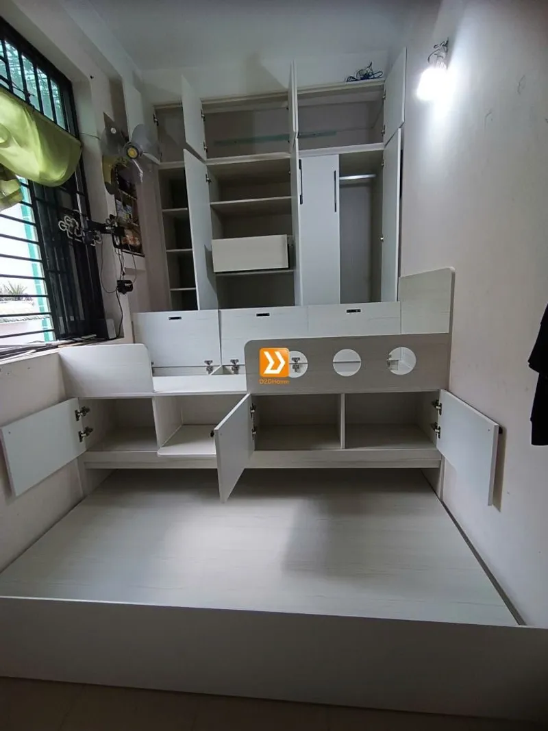 Phòng ngủ cho bé với hệ giường tủ bàn kết hợp nhà chị Jia Fong - Ảnh 8