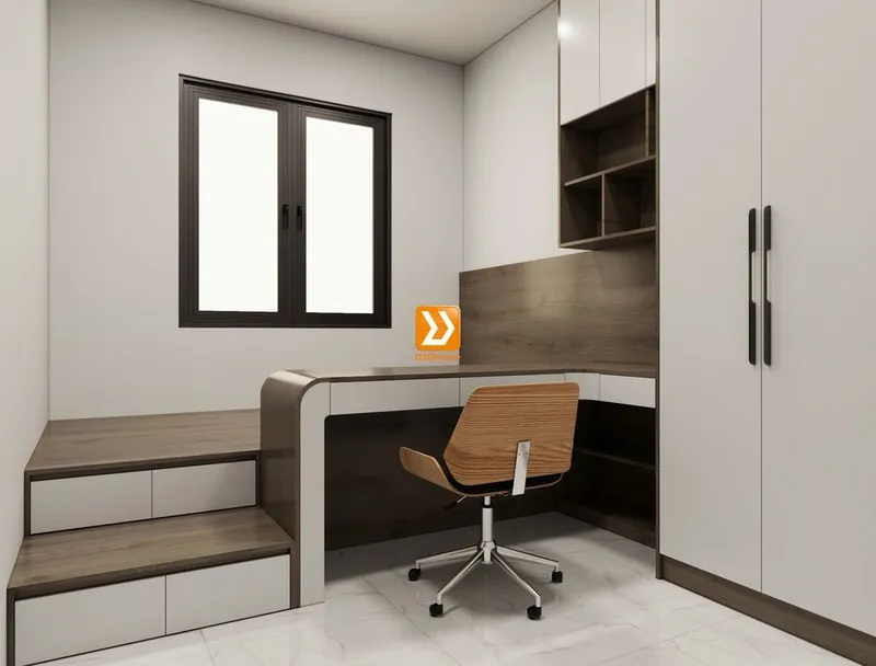 Phòng ngủ với hệ giường tủ bàn kết hợp nhà chị Monica Đào - Ảnh 3
