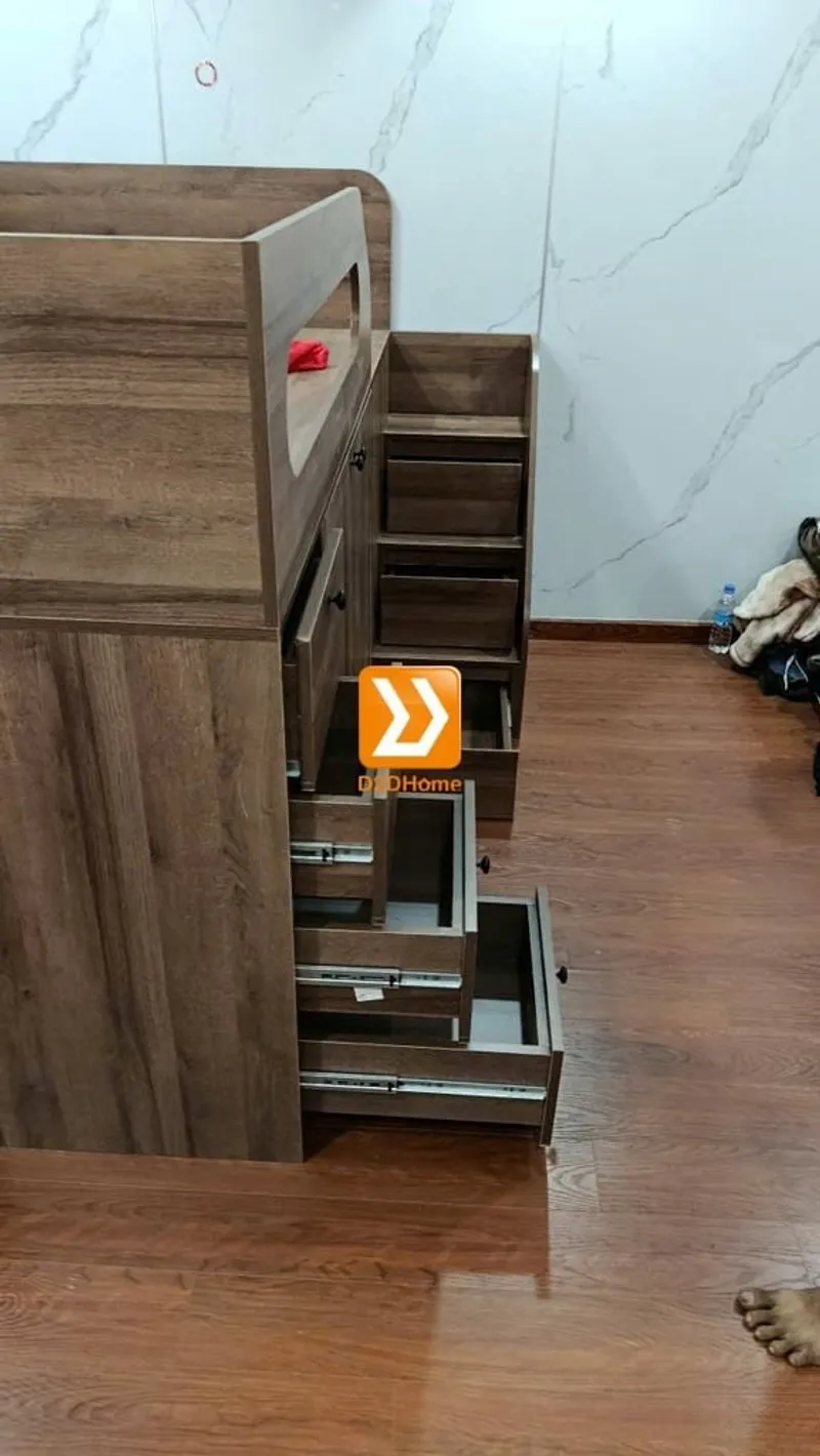 Giường thông minh tích hợp nhiều công năng tủ áo ngăn kéo kệ sách mã GTM.DN01 - Ảnh 16