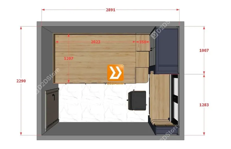 Phòng ngủ với hệ giường tủ bàn kết hợp nhà chị Hà - Ảnh 2