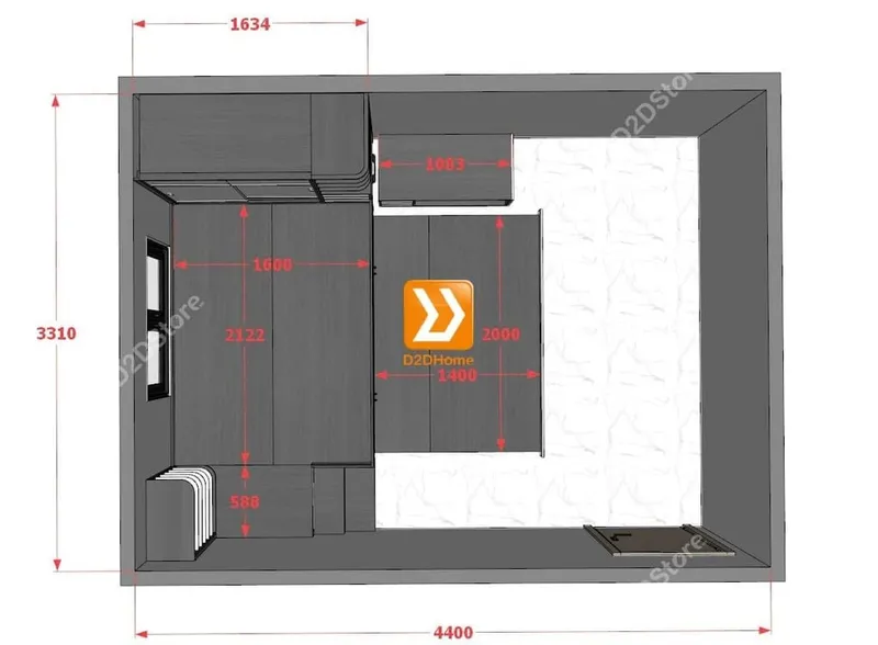 Phòng ngủ cho bé với hệ giường tủ bàn kết hợp nhà chị Phượng - Ảnh 2