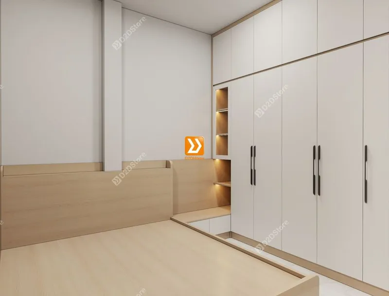 Phòng ngủ giường tầng cho bố mẹ và 1 bé gái nhà chị Diệu Hạnh - Ảnh 7