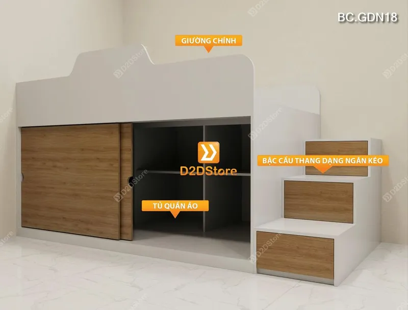 Giường đa năng nhiều kích thước mã BC.GDN18 - Ảnh 3