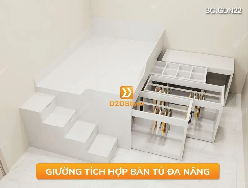 Giường ngủ thông minh đa năng nhiều kích thước mã BC.GDN22 - Ảnh 1