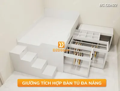 Giường ngủ thông minh đa năng nhiều kích thước mã BC.GDN22