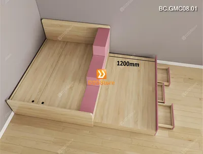 Giường kéo 2 tầng thông minh nhiều kích thước mã BC.GMC08.01
