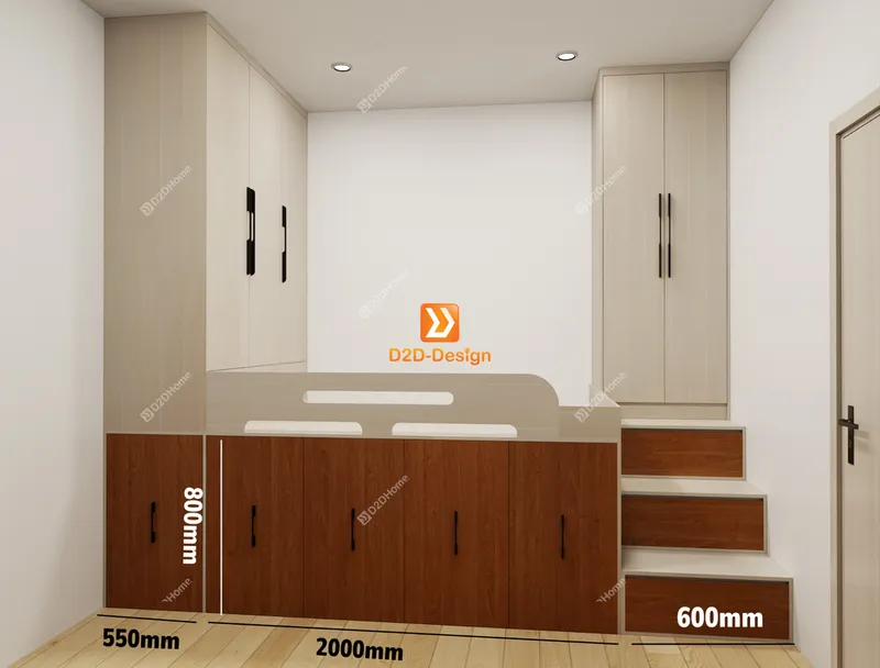 Phòng ngủ với hệ giường tủ kết hợp nhà anh Khang - Ảnh 1