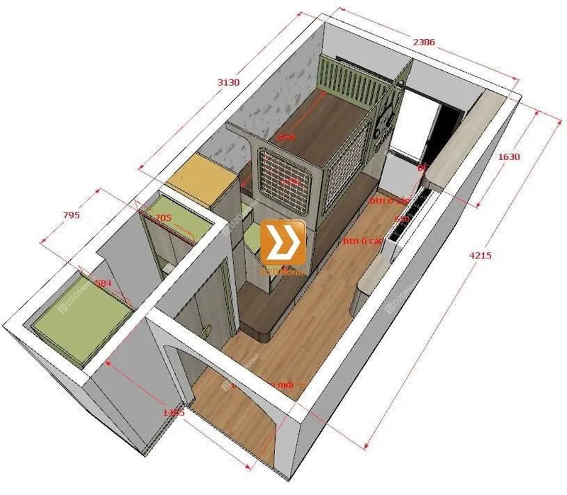 Phòng ngủ giường tầng cho 2 bé trai nhà chị Perong Trang - Ảnh 15