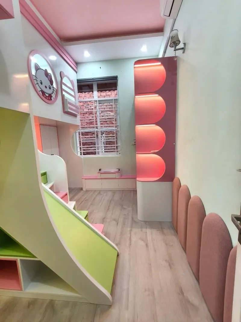 Phòng ngủ giường tầng cho 2 bé trai và gái nhà anh Minh Thi - Ảnh 8