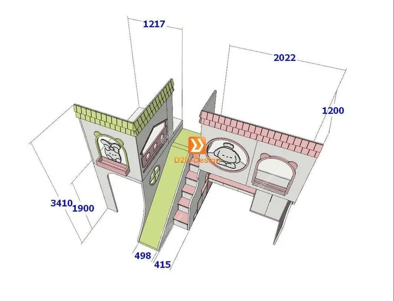 Phòng ngủ giường tầng cho 2 bé trai và gái nhà anh Minh Thi - Ảnh 16