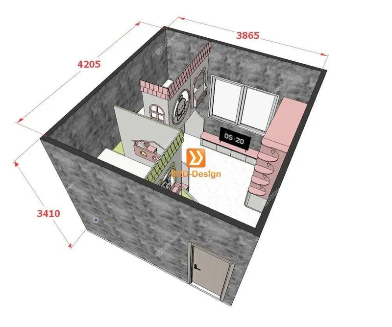 Phòng ngủ giường tầng cho 2 bé trai và gái nhà anh Minh Thi - Ảnh 17