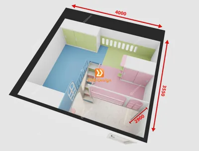 Phòng ngủ giường tầng cho 3 bé gái nhà anh Ngọc Chí