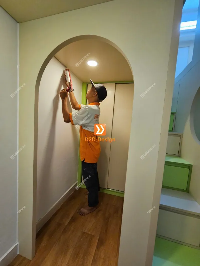 Phòng ngủ giường tầng cho 2 bé trai nhà chị Nguyệt Hiền - Ảnh 8