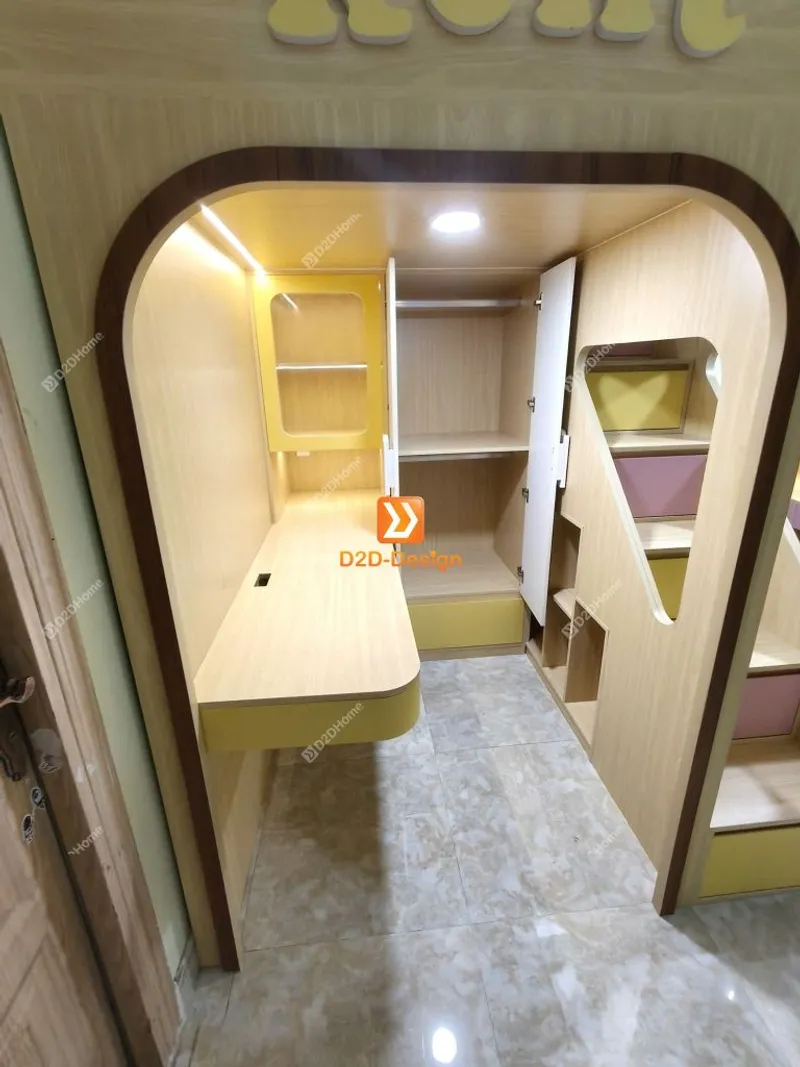 Hệ giường tầng cho 2 bé trai và gái nhà chị Ninh - Ảnh 7
