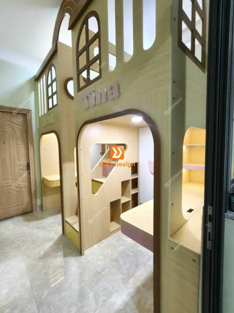 Hệ giường tầng cho 2 bé trai và gái nhà chị Ninh - Ảnh 8