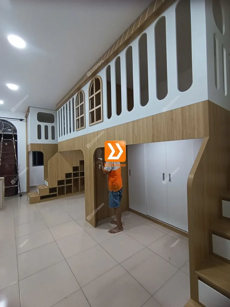 Phòng ngủ giường tầng cho 3 bé gái nhà chị Nguyên Thảo - Ảnh 7