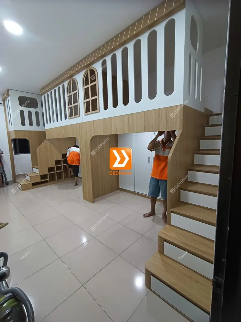 Phòng ngủ giường tầng cho 3 bé gái nhà chị Nguyên Thảo - Ảnh 16