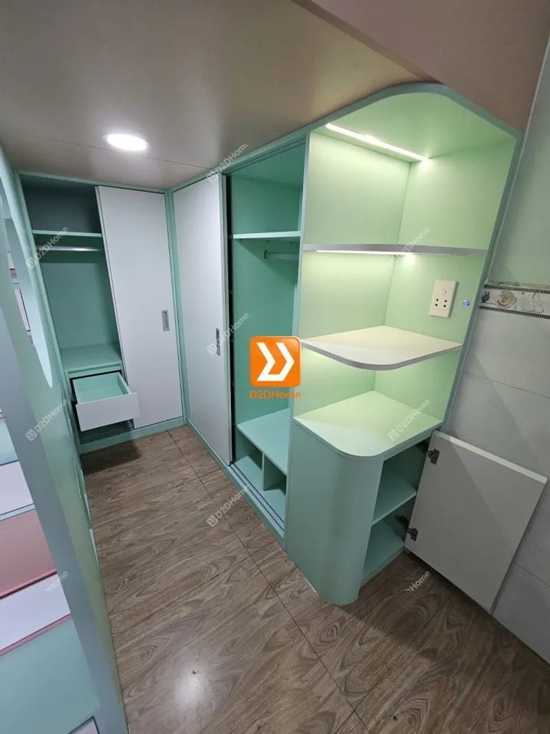 Phòng ngủ giường tầng cho 2 bé gái và 1 bé trai nhà anh Hoàng Hải - Ảnh 16