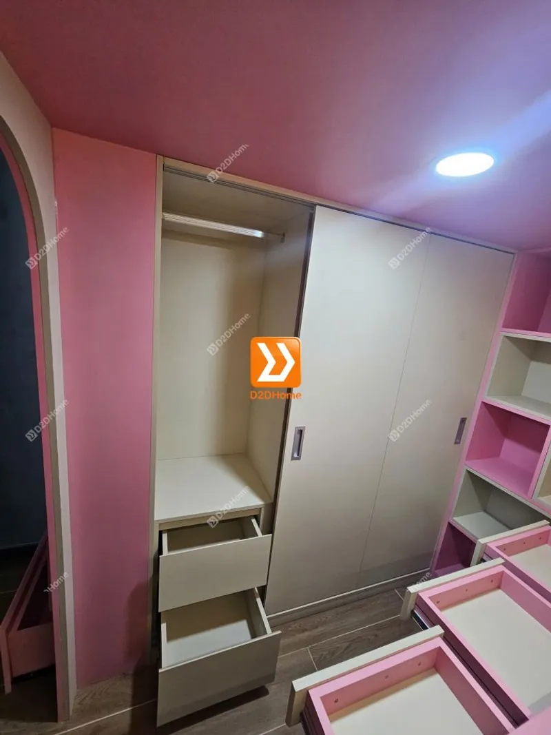 Phòng ngủ giường tầng cho 2 bé trai và gái nhà chị Tiêu Tình - Ảnh 13