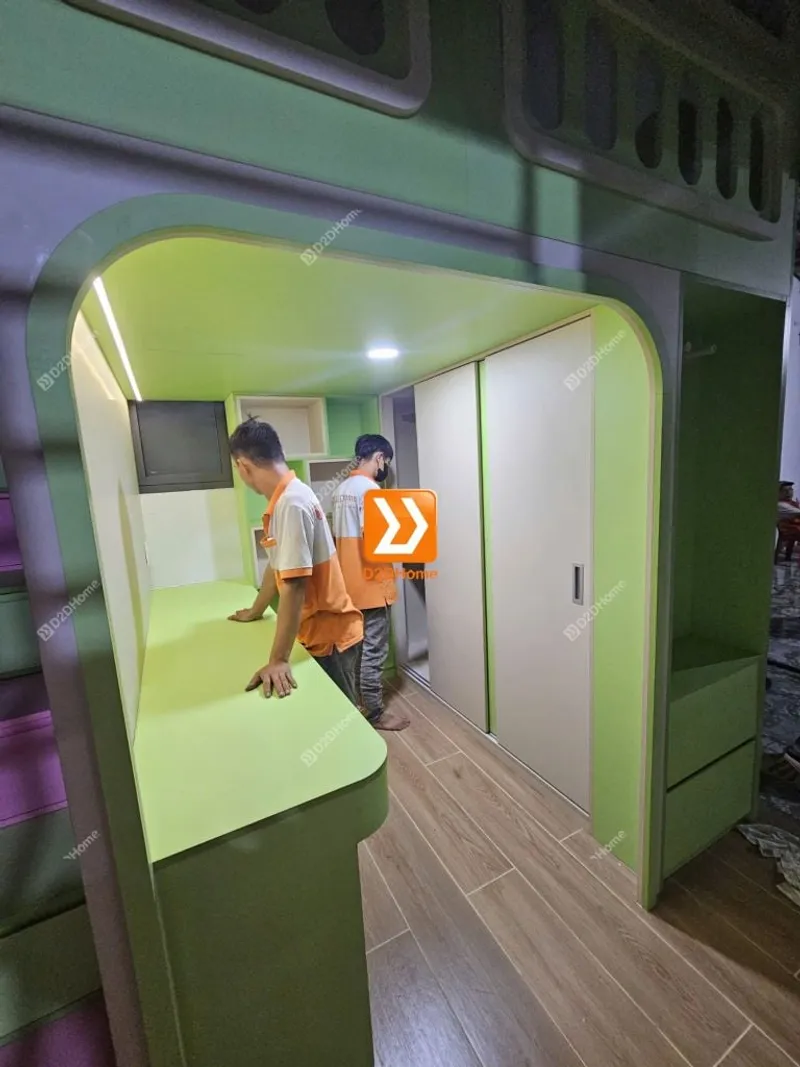 Phòng ngủ giường tầng cho 2 bé trai và gái nhà chị Tiêu Tình - Ảnh 20
