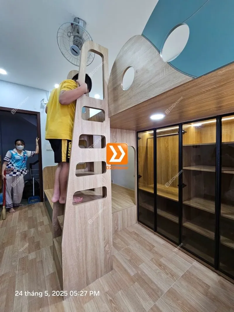 Phòng ngủ giường tầng cho 3 bé trai nhà anh Thái Phạm - Ảnh 8