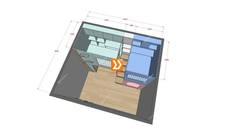 Phòng ngủ giường tầng cho 2 bé trai và 1 bé gái nhà anh Đông Quân - Ảnh 31