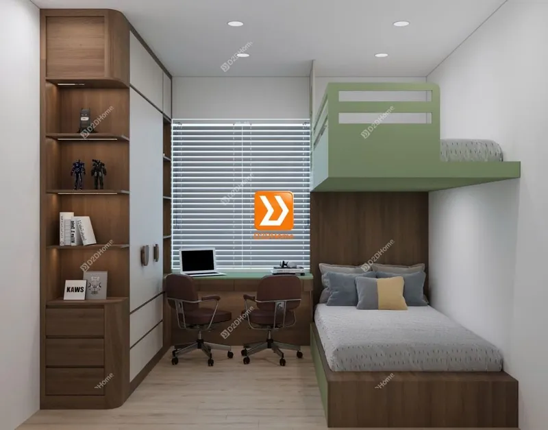 Phòng ngủ giường tầng cho 2 bé trai nhà anh Tiến Phạm - Ảnh 2