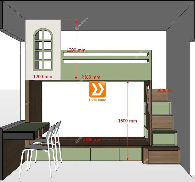 Phòng ngủ giường tầng cho 2 bé trai nhà anh Tiến Phạm - Ảnh 8