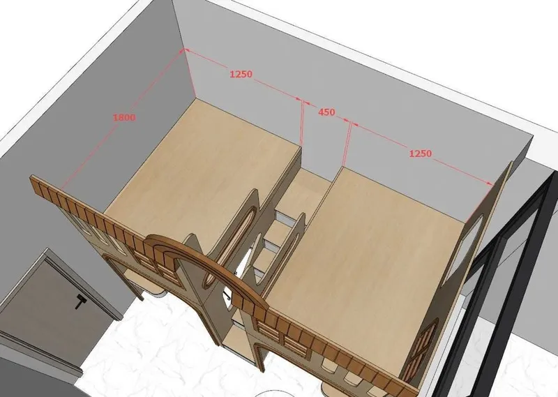 Hệ giường tầng cho 2 bé trai và gái nhà chị Ninh - Ảnh 5