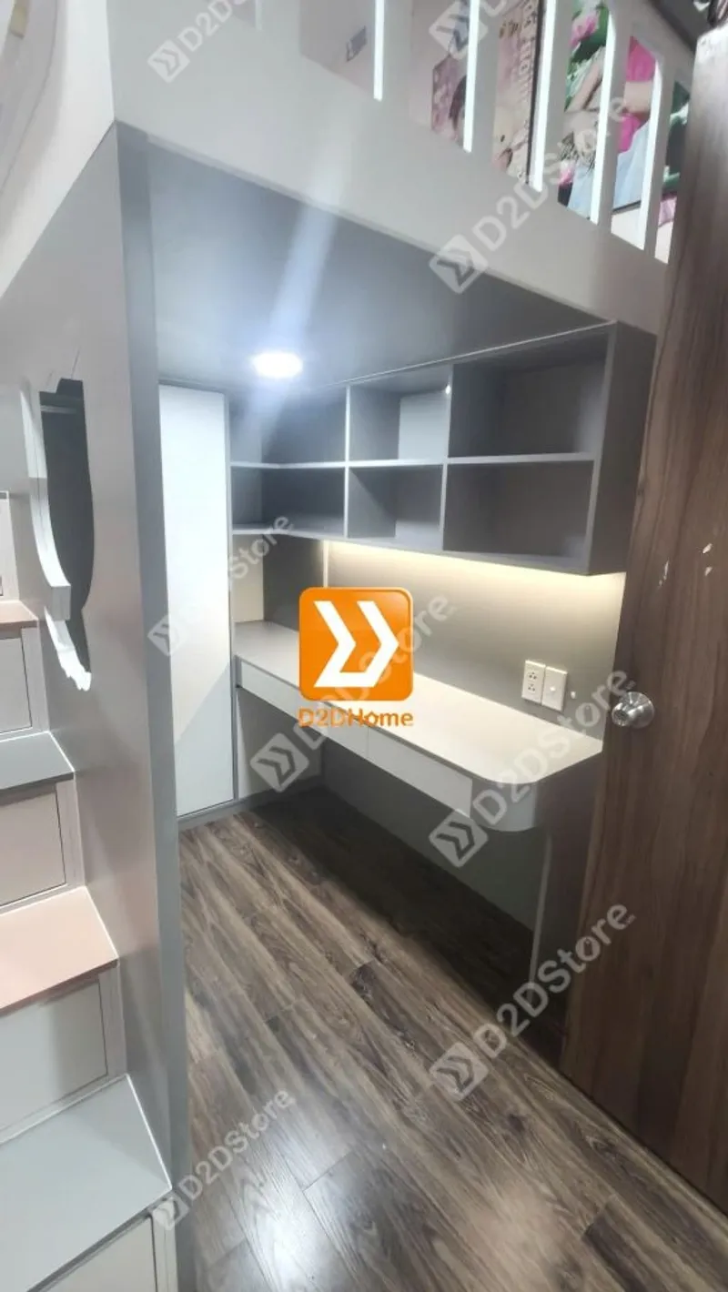 Phòng ngủ giường tầng cho 2 bé trai và gái nhà chị Trinh Lưu - Ảnh 4