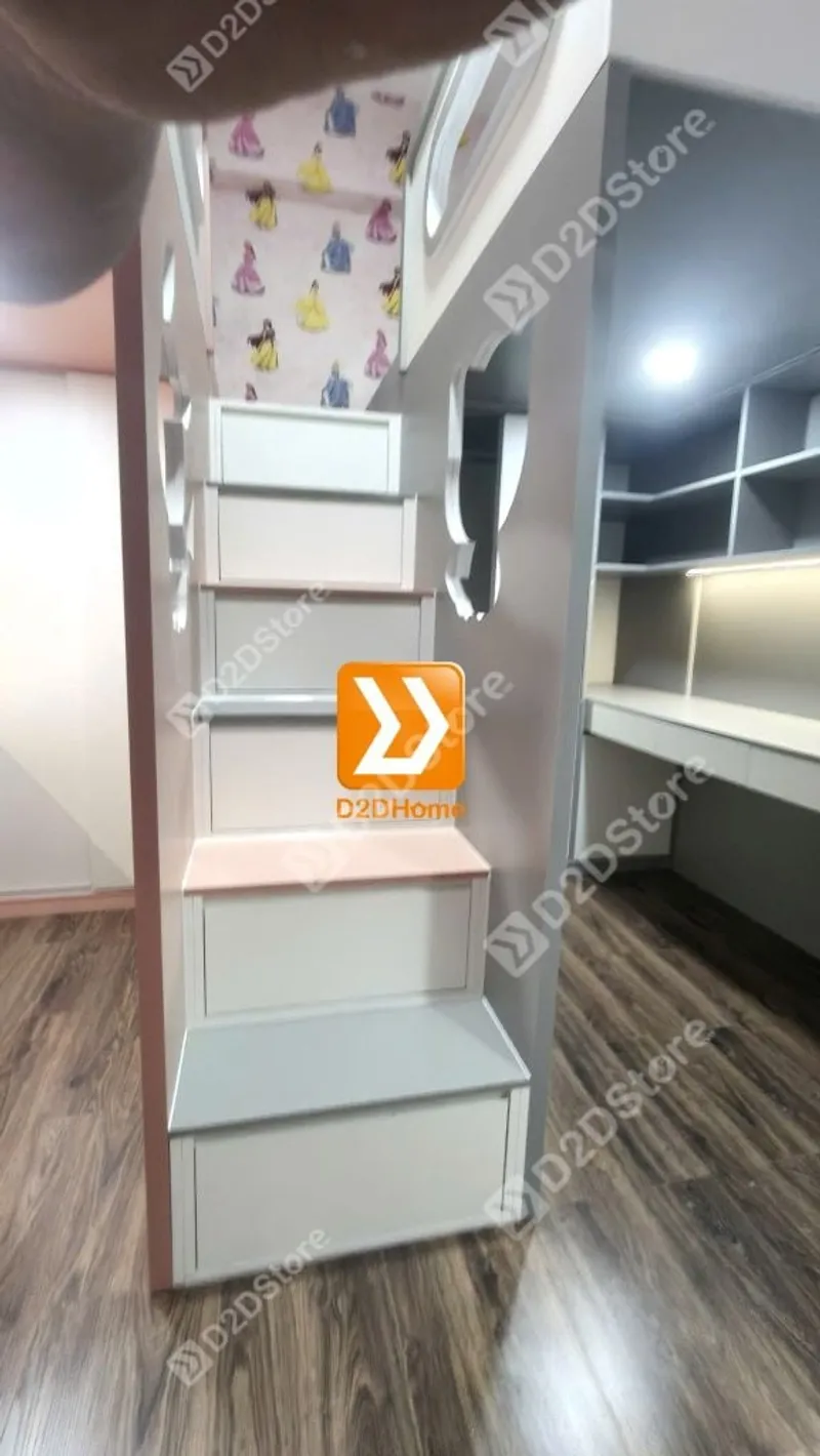 Phòng ngủ giường tầng cho 2 bé trai và gái nhà chị Trinh Lưu - Ảnh 8