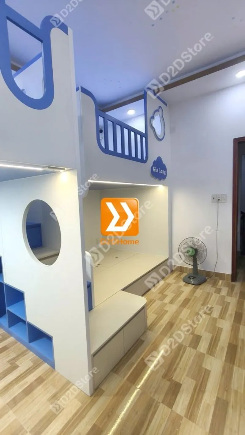 Phòng ngủ giường tầng cho bố mẹ và 2 bé trai nhà chị Linh Neo - Ảnh 13