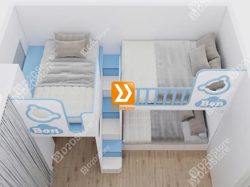 Phòng ngủ giường tầng cho bố mẹ và 2 bé trai nhà chị Linh Neo - Ảnh 6