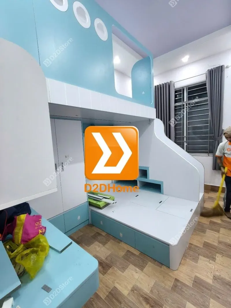 Phòng ngủ giường tầng cho 2 bé trai nhà chị Lương Chi - Ảnh 13