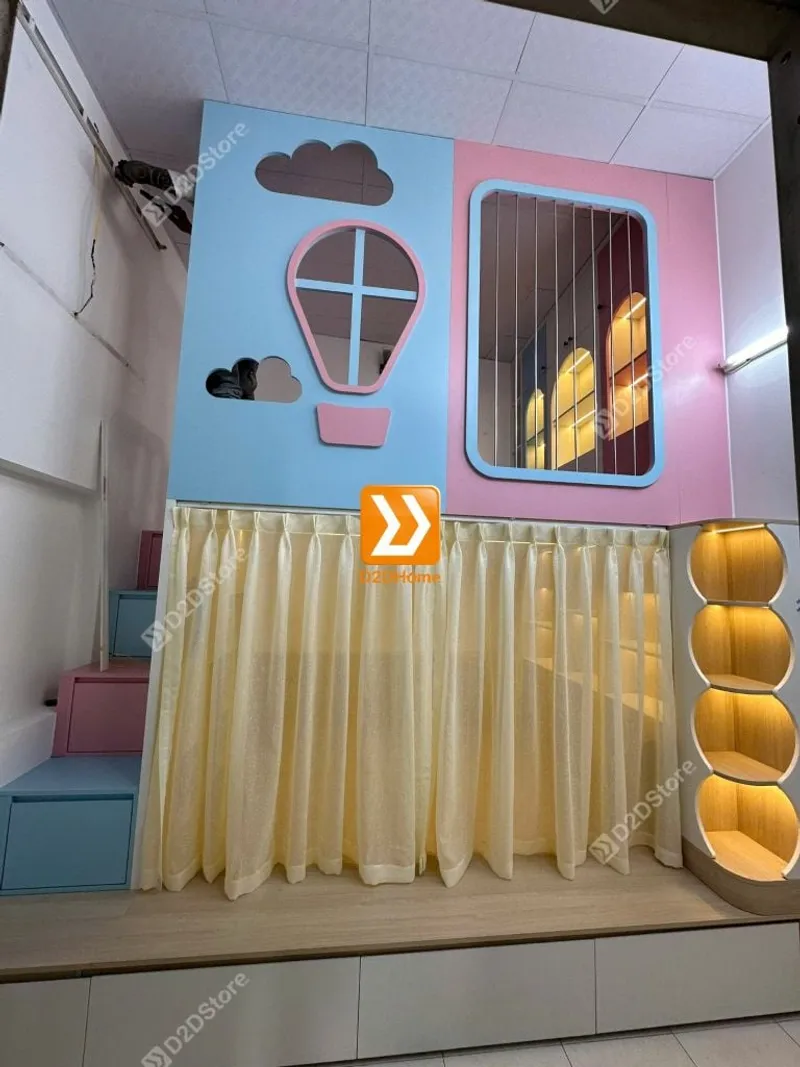 Phòng ngủ giường tầng cho bố mẹ và 2 bé gái nhà anh Duy - Ảnh 11