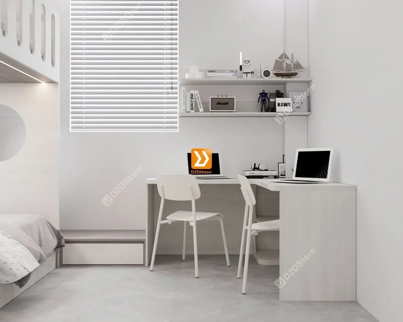 Phòng ngủ giường tầng cho bố mẹ và 1 bé trai 1 bé gái nhà chị Sammy Hua - Ảnh 7