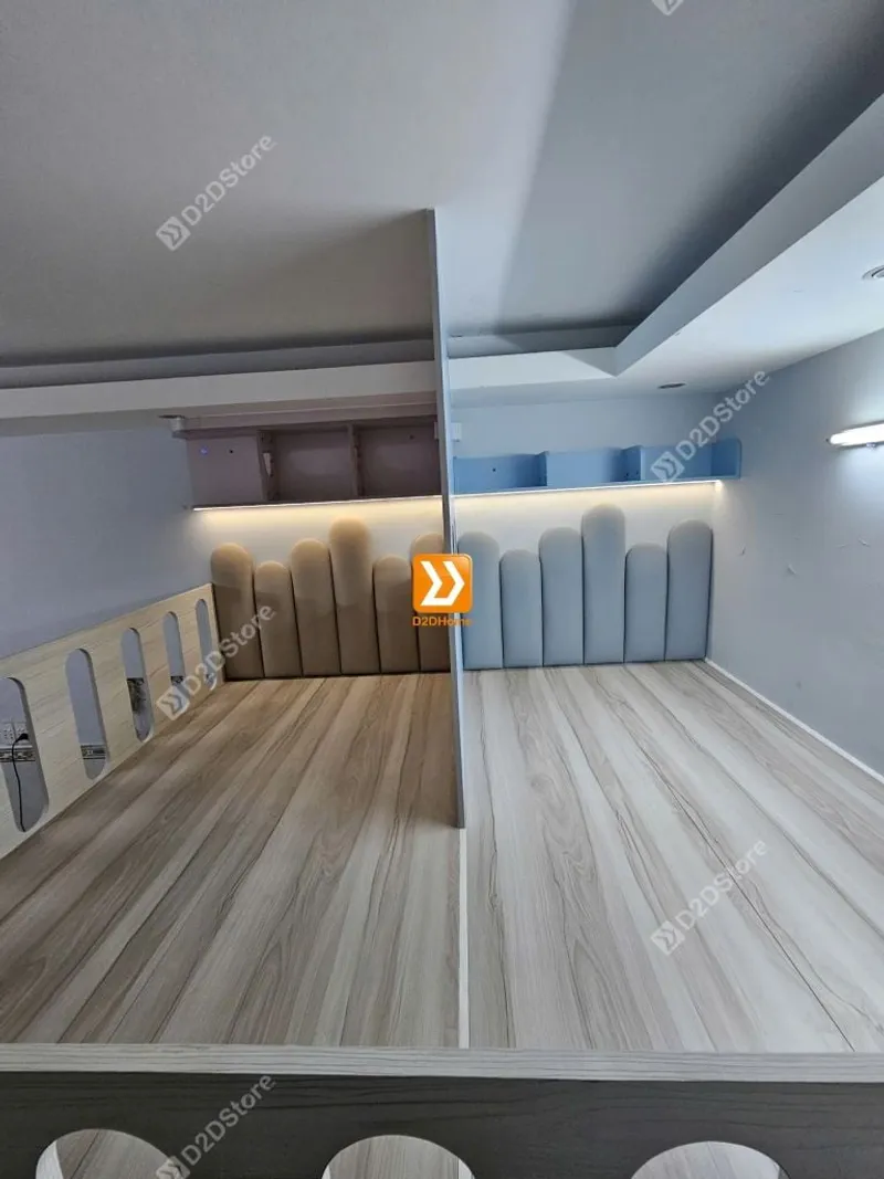 Phòng ngủ giường tầng cho bố mẹ và 1 bé trai 1 bé gái nhà chị Sammy Hua - Ảnh 9