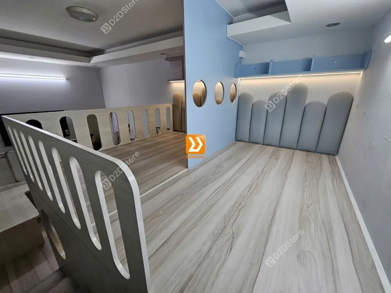Phòng ngủ giường tầng cho bố mẹ và 1 bé trai 1 bé gái nhà chị Sammy Hua - Ảnh 11
