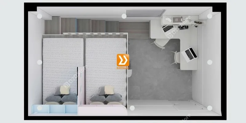 Phòng ngủ giường tầng cho bố mẹ và 1 bé trai 1 bé gái nhà chị Sammy Hua - Ảnh 4