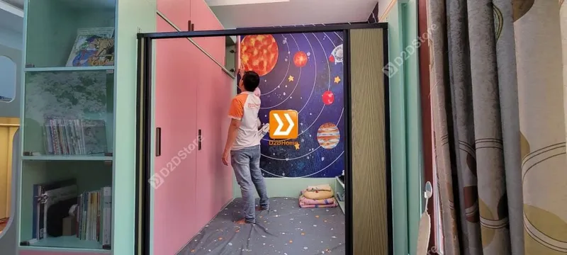 Phòng ngủ giường tầng cho 2 bé trai và 1 bé gái nhà chị Lan - Ảnh 13