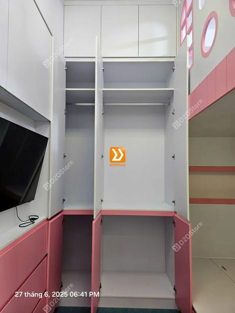 Phòng ngủ giường tầng cho 3 bé gái nhà chị Ngọc Lễ - Ảnh 4