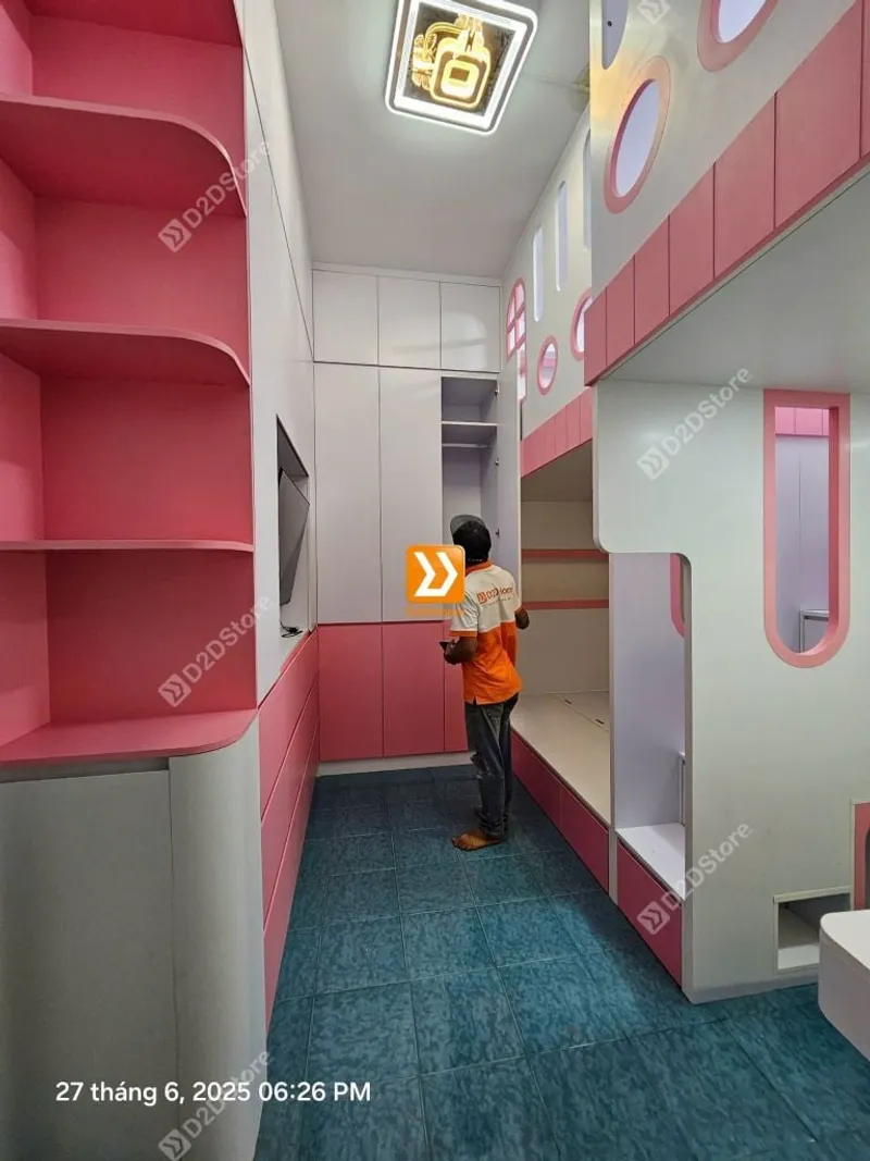 Phòng ngủ giường tầng cho 3 bé gái nhà chị Ngọc Lễ - Ảnh 6