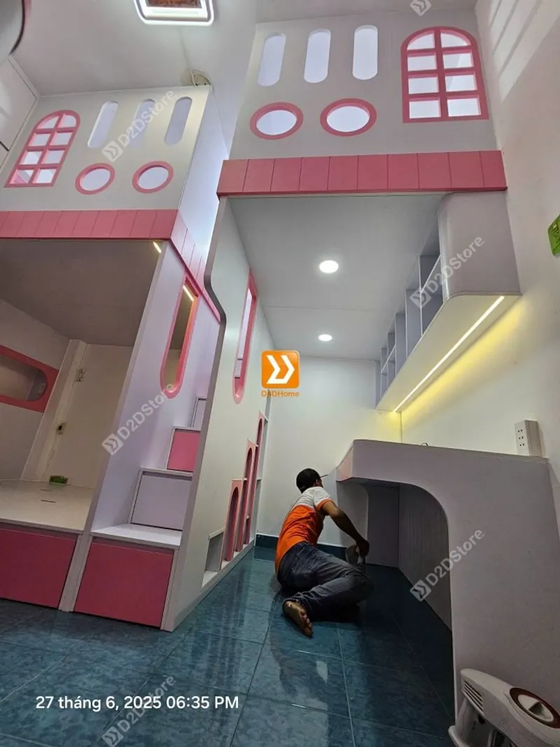 Phòng ngủ giường tầng cho 3 bé gái nhà chị Ngọc Lễ - Ảnh 8